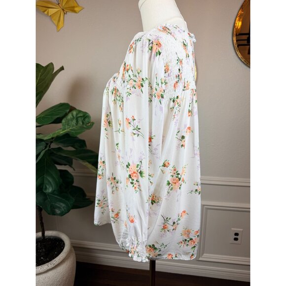 Cynthia Rowley, Long-sleeve floral peasant blouse, Medium - Picture 10 of 12